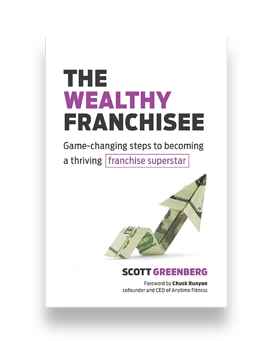 cover of the wealthy franchisee book on a white background